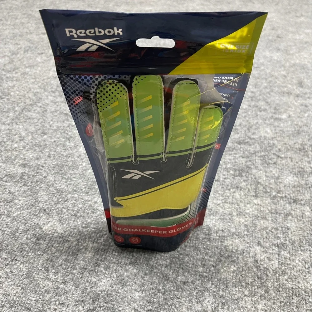 Reebok Goalkeeper Gloves Youth Soccer Junior One Size Green Black RVGLG100Y-GRB